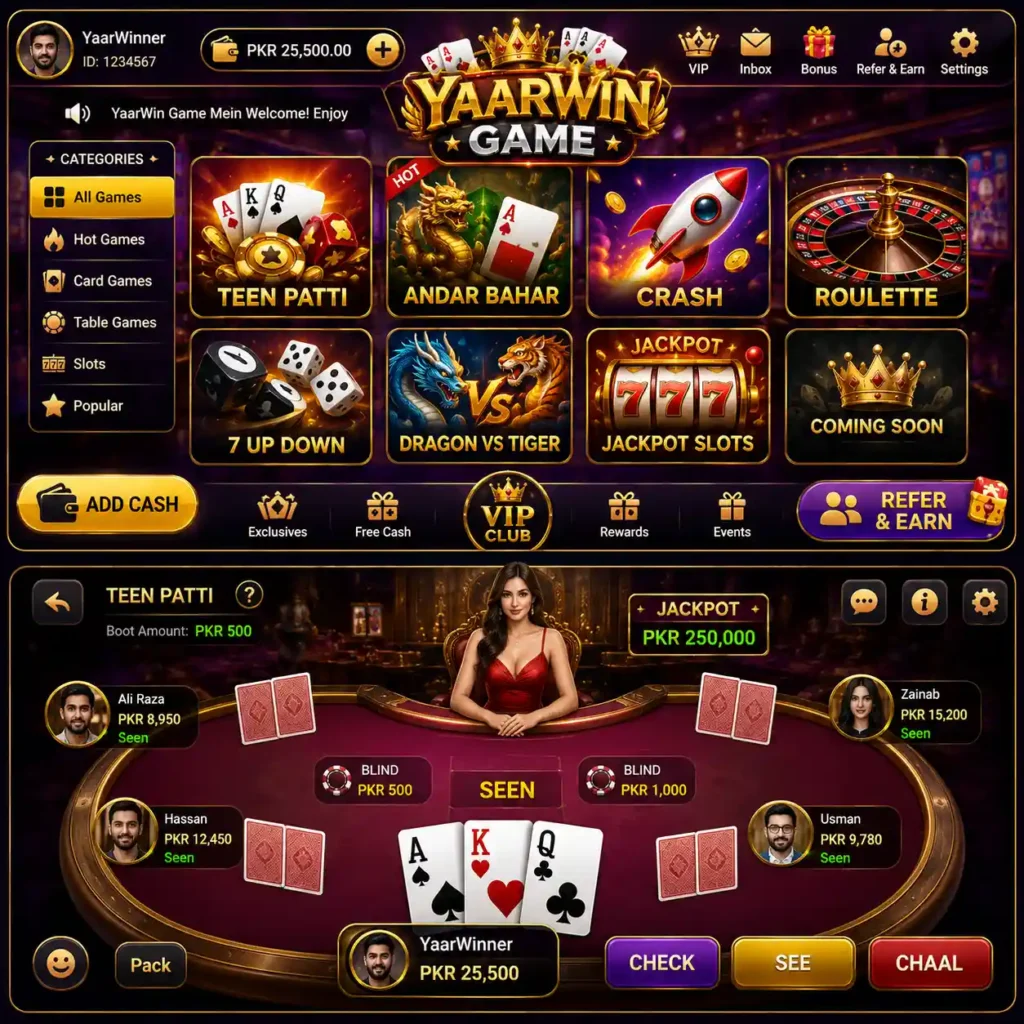 YaarWin Game App